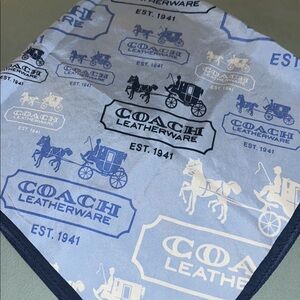 Coach Vintage Blue and White Scarf Prestine Condition